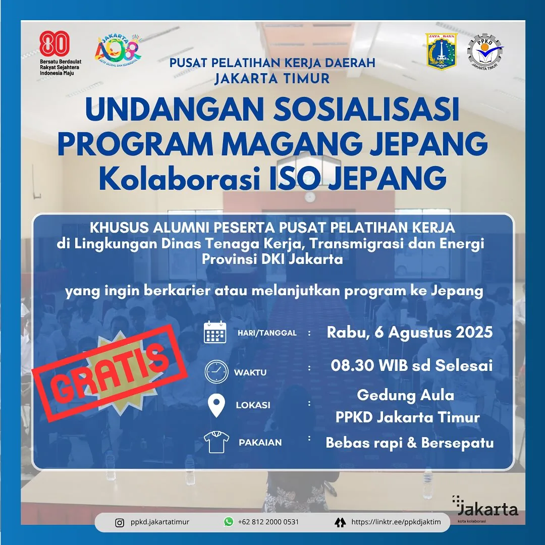 UNDANGAN SOSIALISASI PROGRAM MAGANG JEPANG – PPKD PROVINSI LAMPUNG